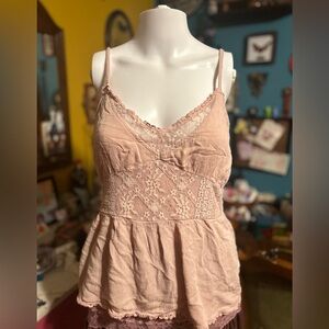 Cute Dusty Pink Boho Fairy Top